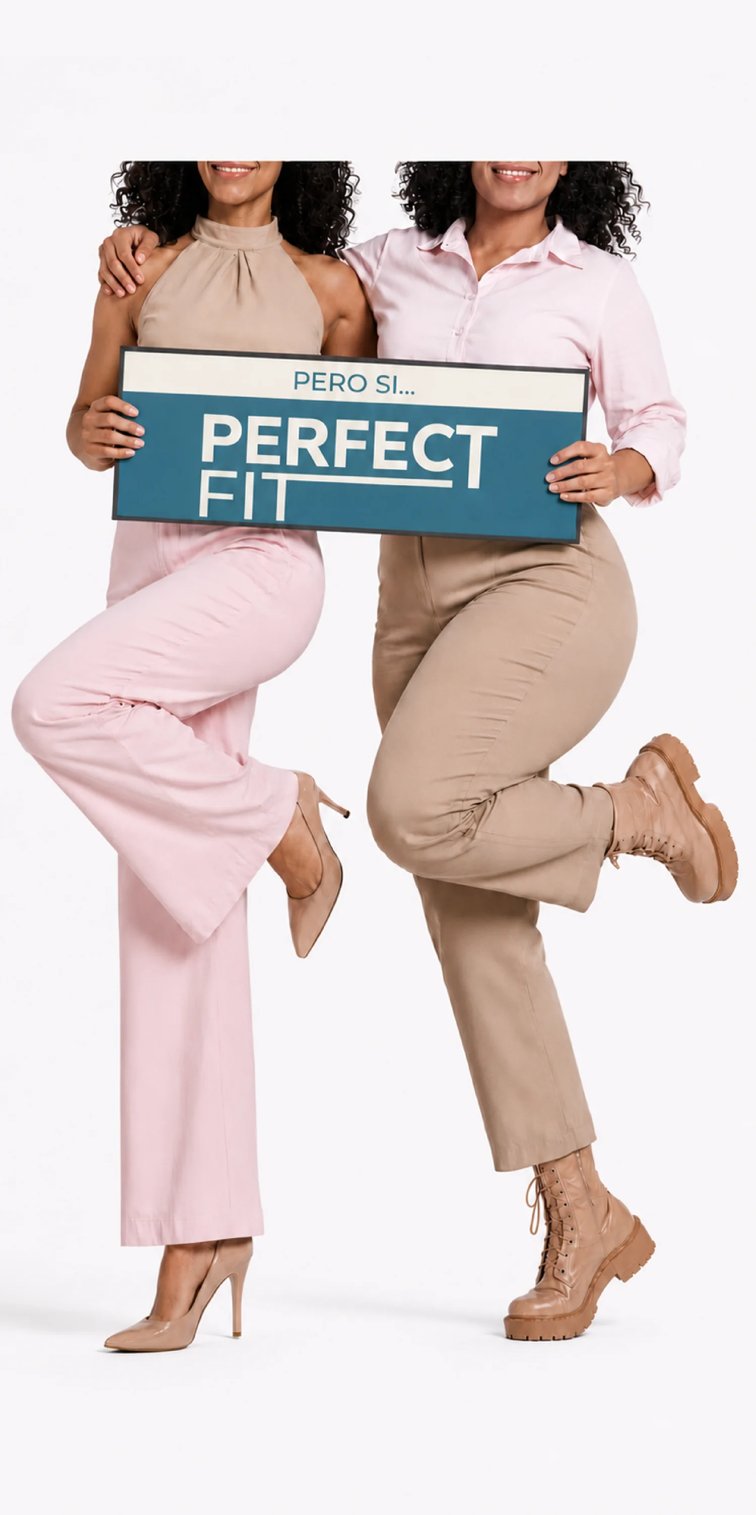 Boceto del pantalón Perfect Fit de tiro alto con top halter