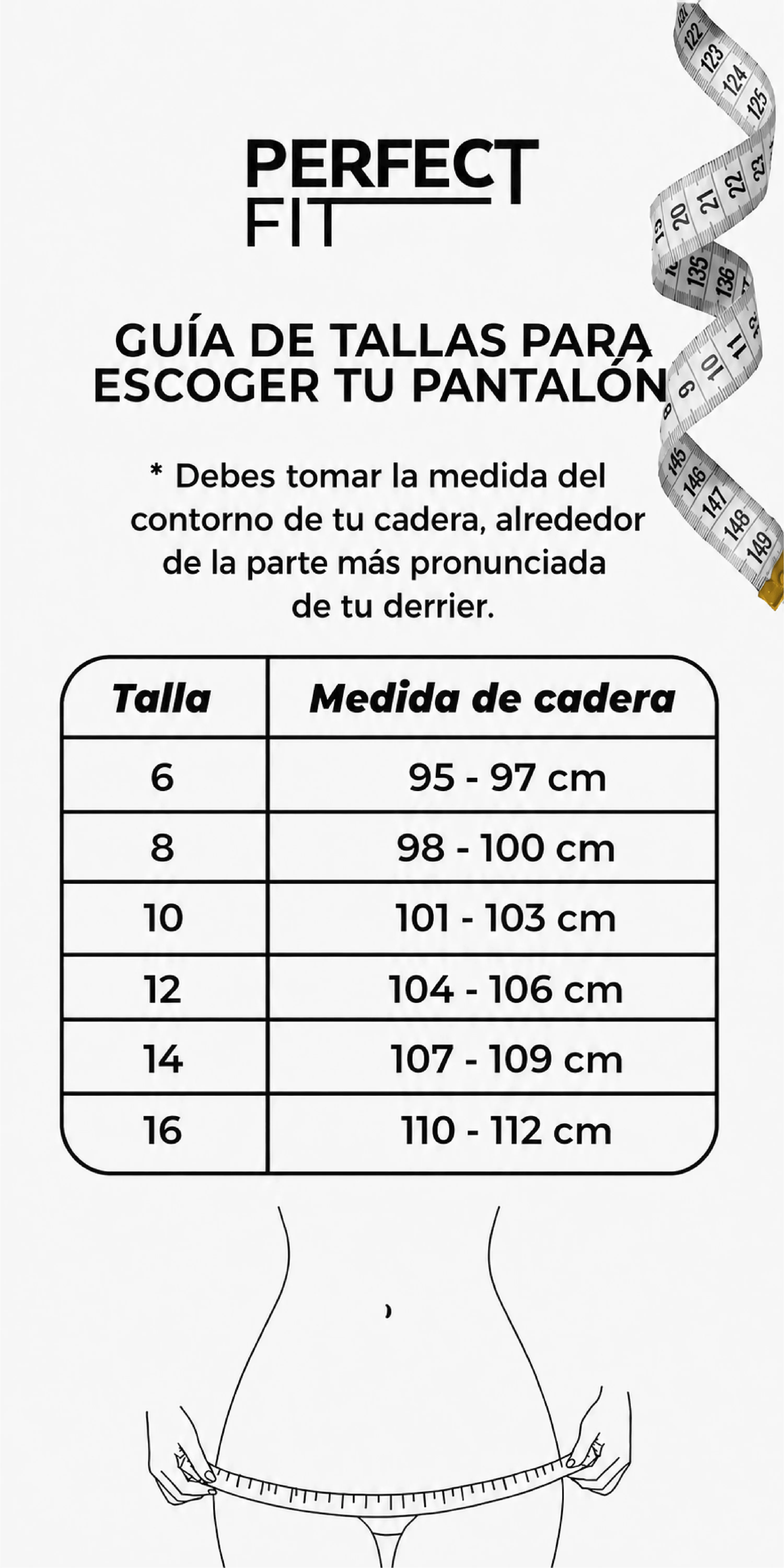 Guía de tallas Marlene